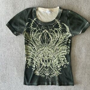 Cacharel Vintage Green Top size 2